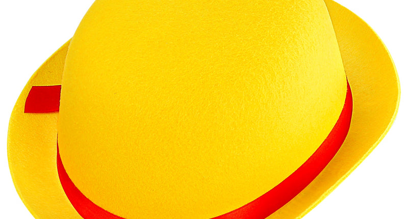 Widmann SRL Gele clownshoed met rode band