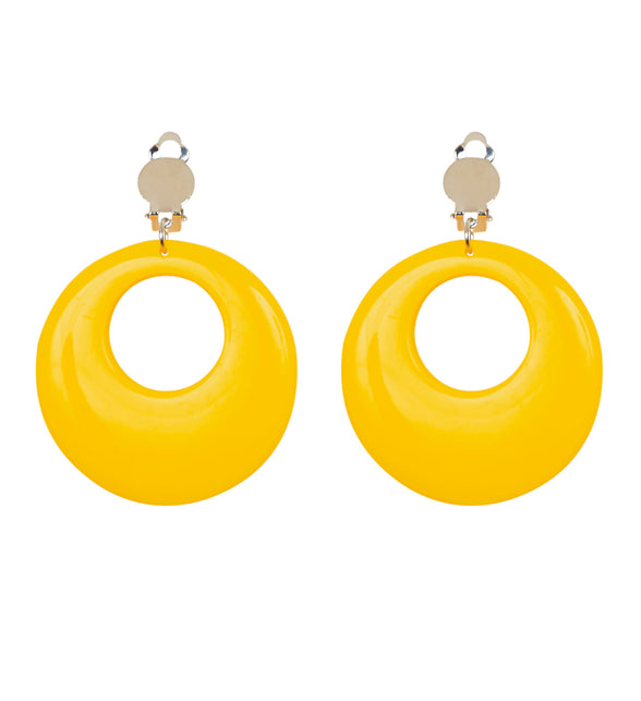 Widmann SRL Gele oorbellen neon disco