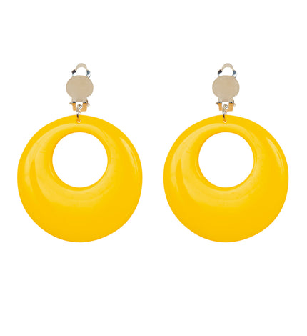 Widmann SRL Gele oorbellen neon disco