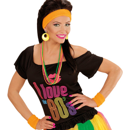 Widmann SRL Gele oorbellen neon disco