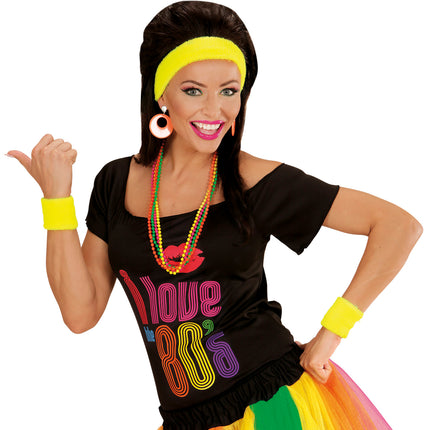 Widmann SRL Gele zweetbanden set neon