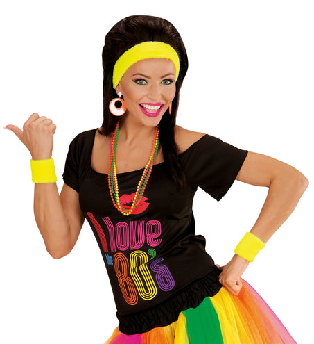 Widmann SRL Gele zweetbanden set neon