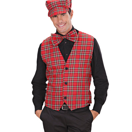 Widmann SRL Geruit vest Tartan motief rood