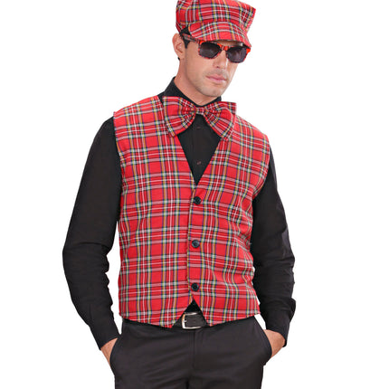 Widmann SRL Geruit vest Tartan motief rood