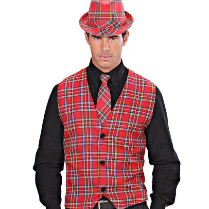 Widmann SRL Geruit vest Tartan motief rood