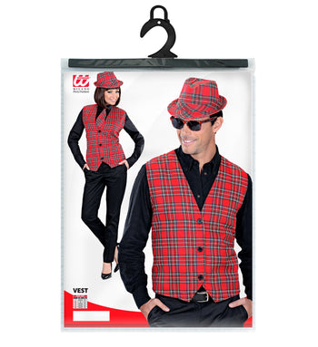 King & Priory Traditioneel donkergroen tartan geruit vest, Schots, Stewart, Donkergroen, S