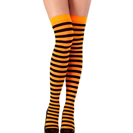 Widmann SRL Gestreepte kniekous oranje zwart