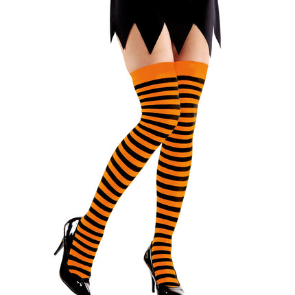 Widmann SRL Gestreepte kniekous oranje zwart