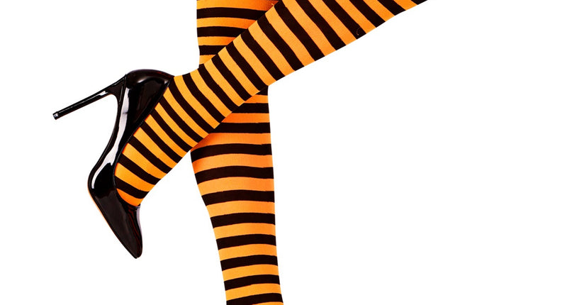 Widmann SRL Gestreepte kniekous oranje zwart