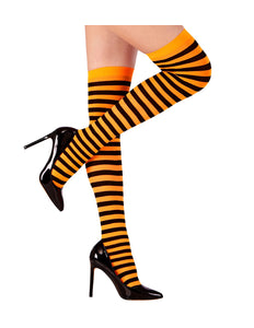 Widmann SRL Gestreepte kniekous oranje zwart