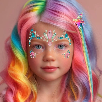 Widmann SRL Gezichtsdecoratie eenhoorn Sophie