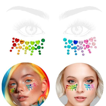 Widmann SRL Gezichtsdecoratie regenboog Lotje