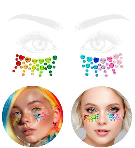 Widmann SRL Gezichtsdecoratie regenboog Lotje