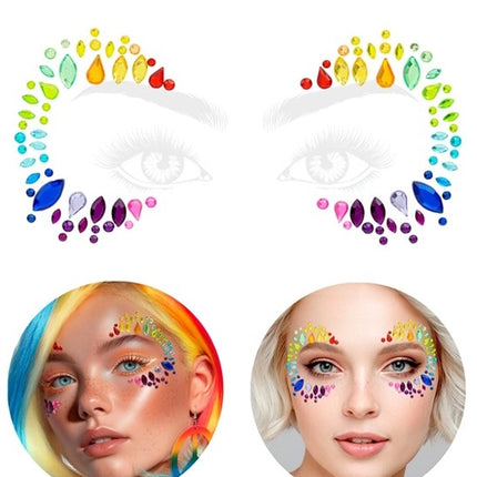 Widmann SRL Gezichtsdecoratie regenboog Lotte