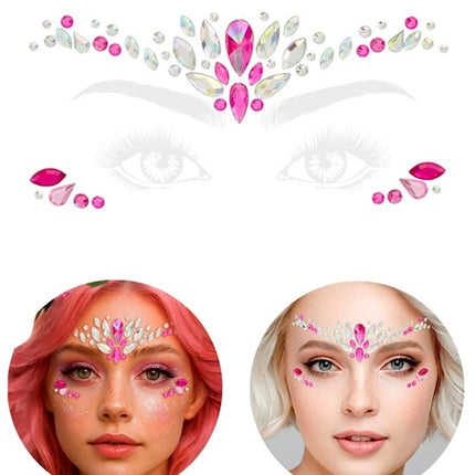 Widmann SRL Gezichtsdecoratie roze Stijn