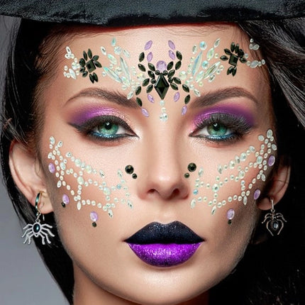 Widmann SRL Gezichtsdecoratie spinnenweb en spin Emma