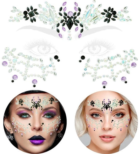 Widmann SRL Gezichtsdecoratie spinnenweb en spin Emma