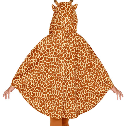 Widmann SRL Giraffen poncho met muts kinderen