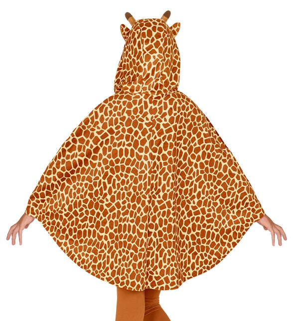 Widmann SRL Giraffen poncho met muts kinderen