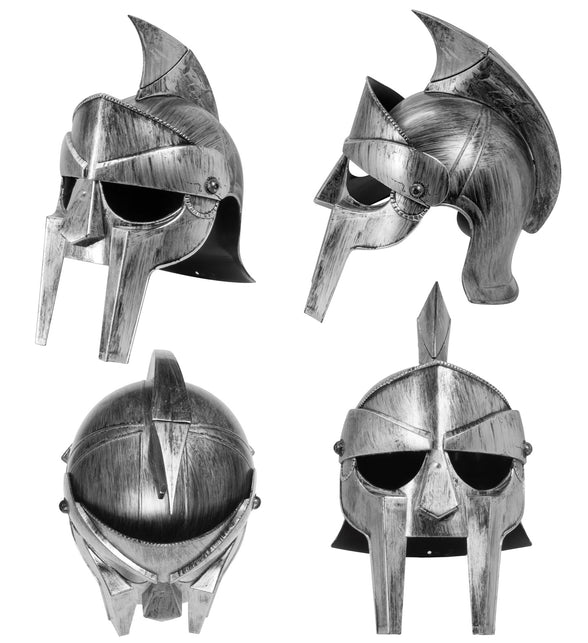 Widmann SRL Gladiator helm volwassenen zilver/grijs