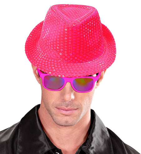 Widmann SRL Gleufhoedje pailletten roze