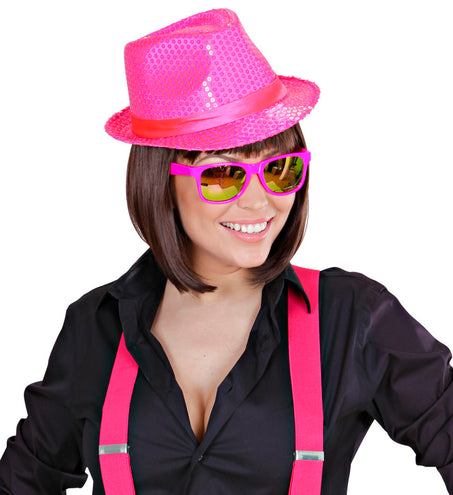 Widmann SRL Gleufhoedje pailletten roze