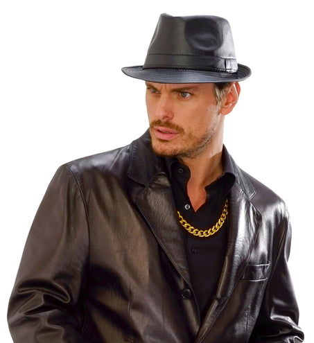 Widmann SRL Gleufhoedje zwart Lederlook