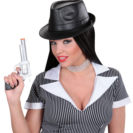 Widmann SRL Gleufhoedje zwart Lederlook