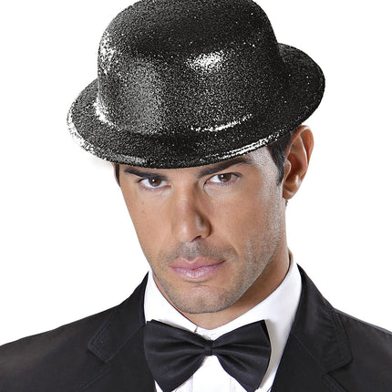 Widmann SRL Glitter bolhoed zwart