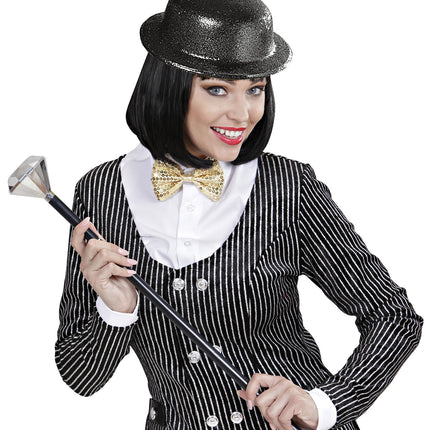 Widmann SRL Glitter bolhoed zwart