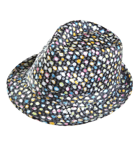 Widmann SRL Glitter gleufhoed met gekleurde pailletten