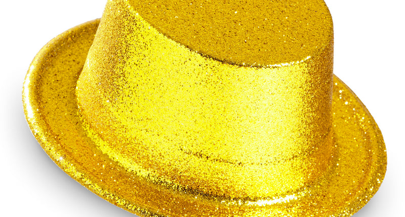 Widmann SRL Glitter hoge hoed goud