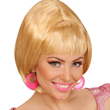 Widmann SRL Glitter oorringen in roze