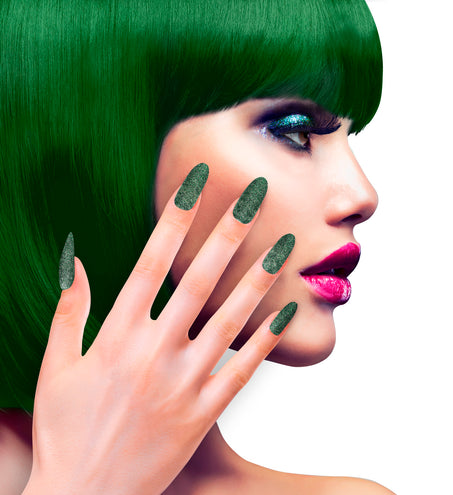 Widmann SRL Glitter opplaknagels groen