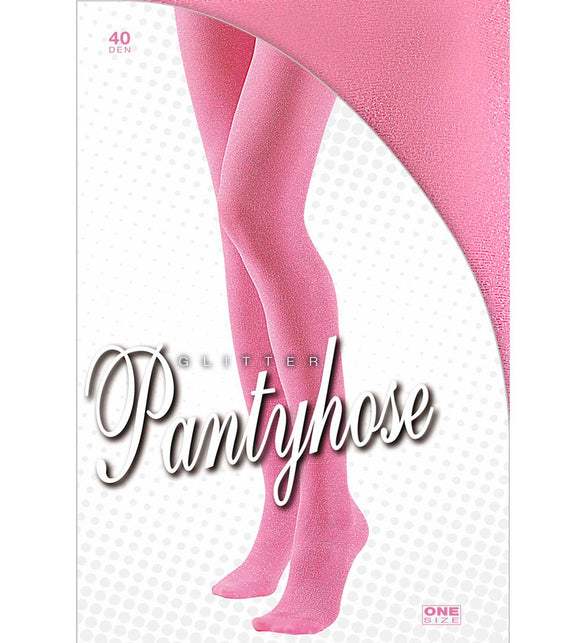 Widmann SRL Glitter panty roze dames