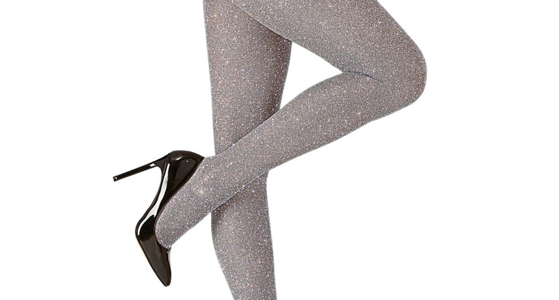 Widmann SRL Glitter panty zilver dames