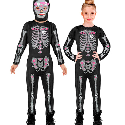 Widmann SRL Glitter skelet pak kinderen