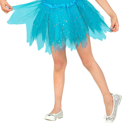 Widmann SRL Glitter tutu rok blauw kinderen