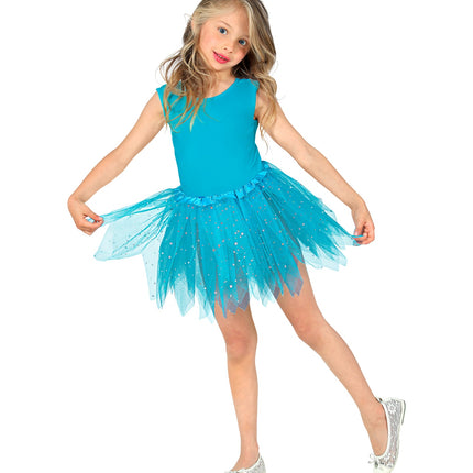 Widmann SRL Glitter tutu rok blauw kinderen