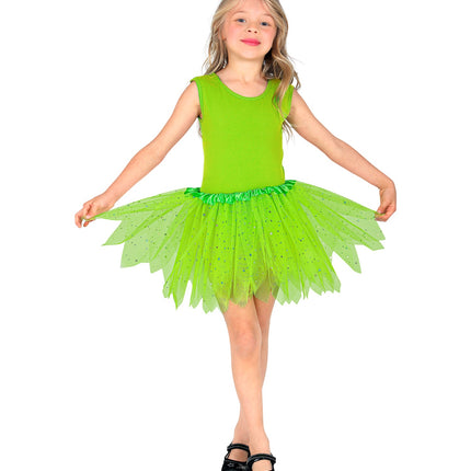 Widmann SRL Glitter tutu rok groen kinderen