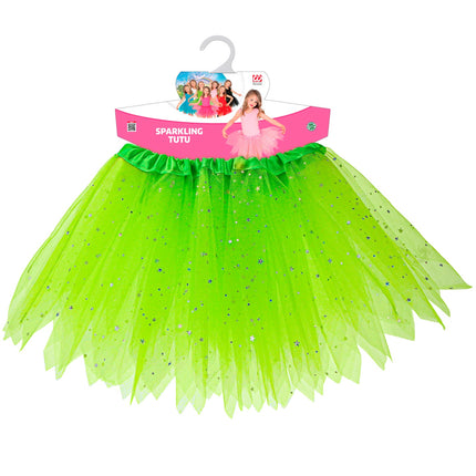 Widmann SRL Glitter tutu rok groen kinderen