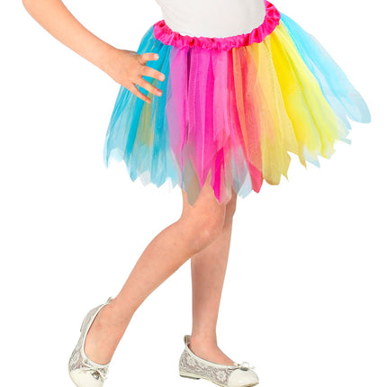 Widmann SRL Glitter tutu rok multi kleuren kinderen