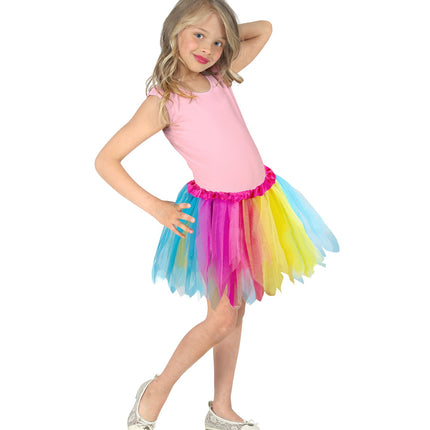 Widmann SRL Glitter tutu rok multi kleuren kinderen