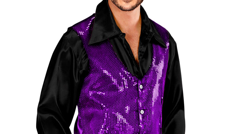 Widmann SRL Glitter vest paars pailletten