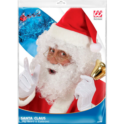 Widmann SRL Goedkope kerstman baard met snor