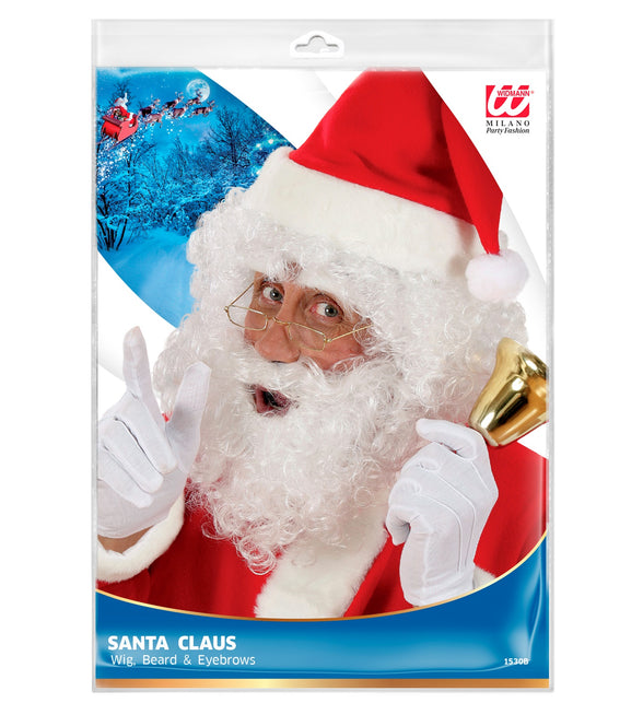Widmann SRL Goedkope kerstman baard met snor