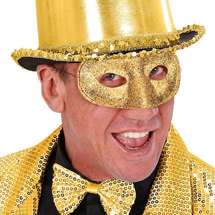 Widmann SRL Goud oogmasker glitters