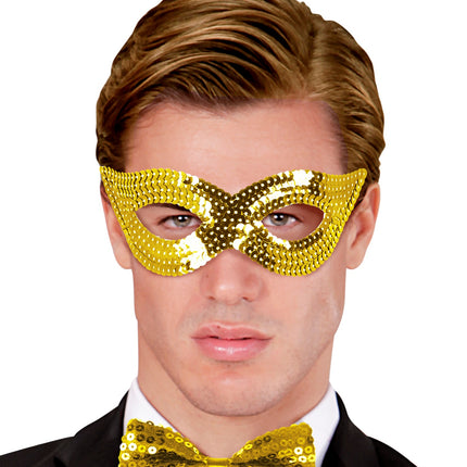 Widmann SRL Goud oogmasker pailletten