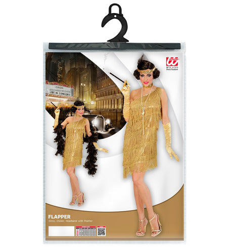 Widmann SRL Gouden Charlestonjurk voor party's