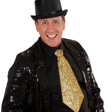 Widmann SRL Gouden glitter stropdas